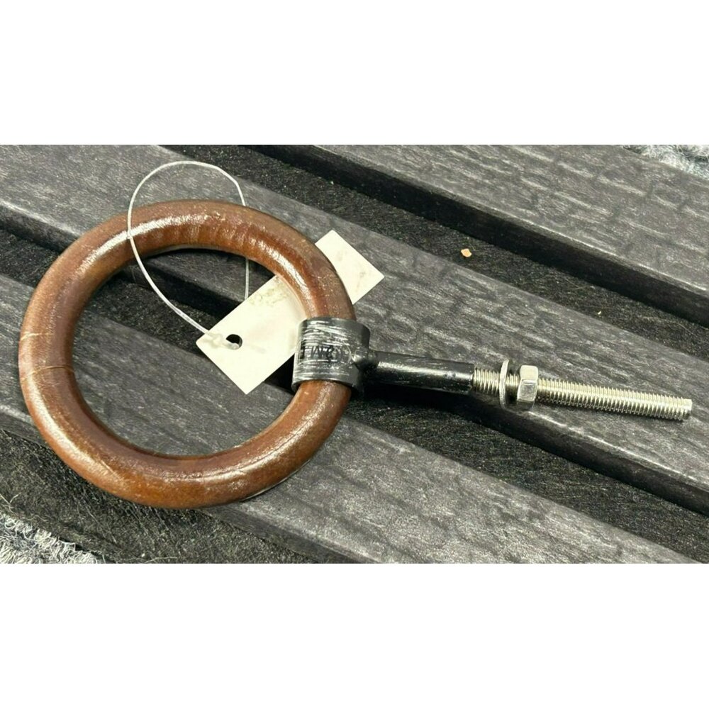 Set Of 3 Vintage-Inspired Wooden Rings Drawer Pulls and Mounting Hardware - Picture 2 of 3